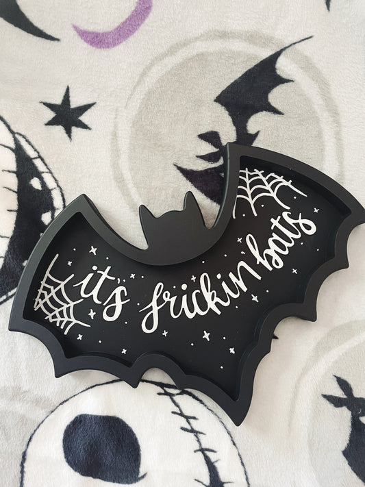 MADE TO ORDER Hand Painted Frickin’ Bats Tray